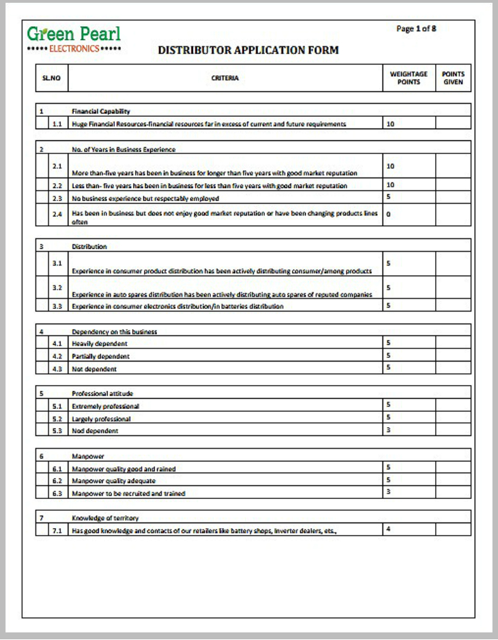 9+ Distributor Application Form Templates PDF