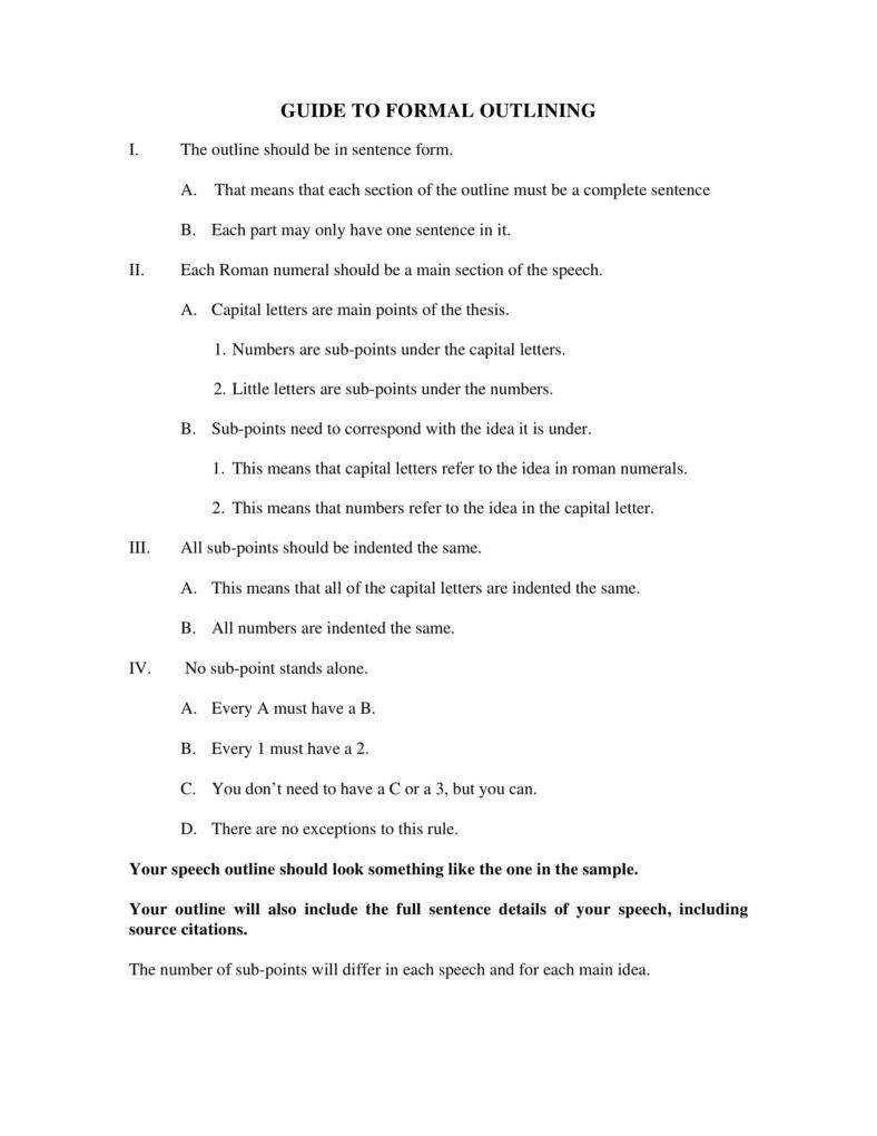 full-sentence-outline-template