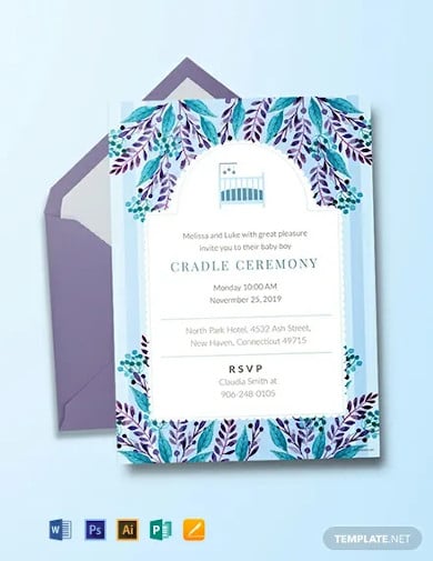 free cradle ceremony invitation template