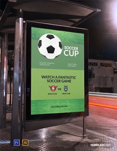 free soccer digital signage template