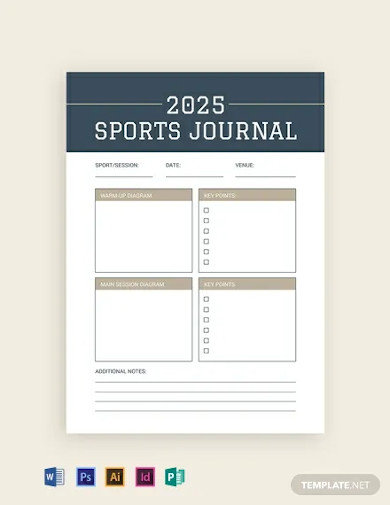 free sports journal template