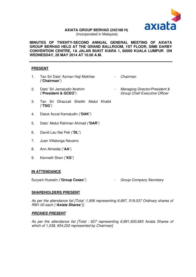 Llc Meeting Minutes Template