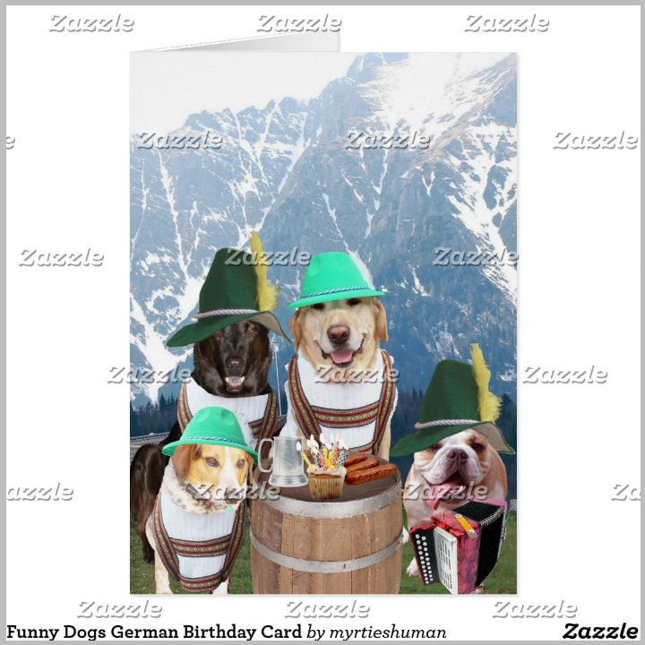 german dog birthday card template
