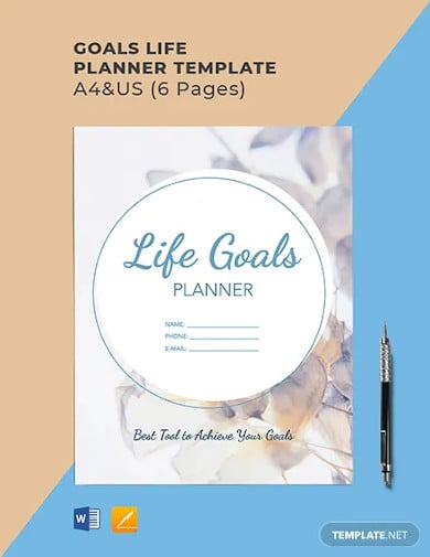 goals life planner template