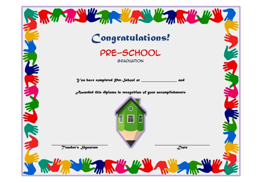 Preschool Graduation Diploma Template For Your Needs