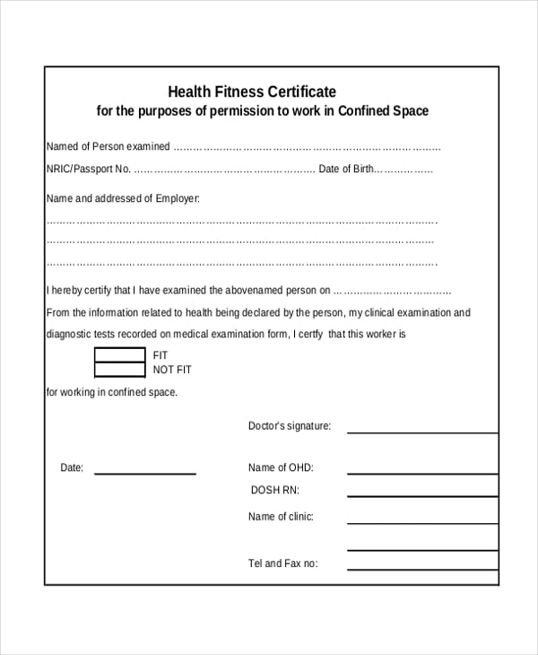 health-fitness-certificate