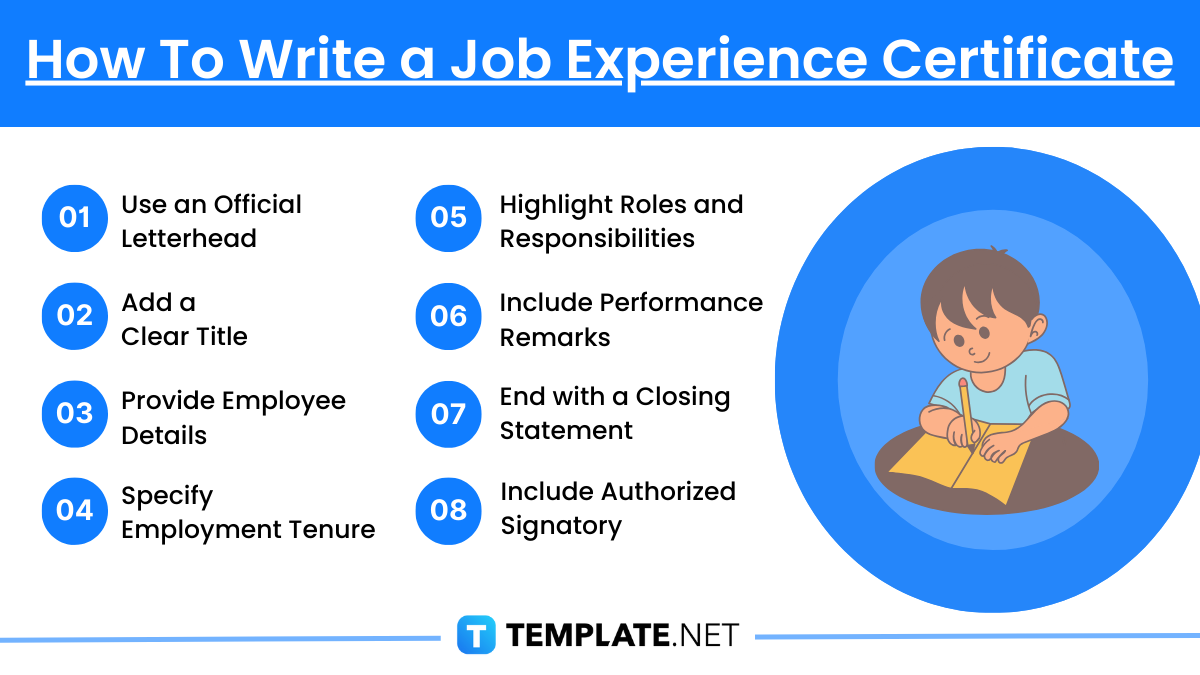 how to write a job experience certificate