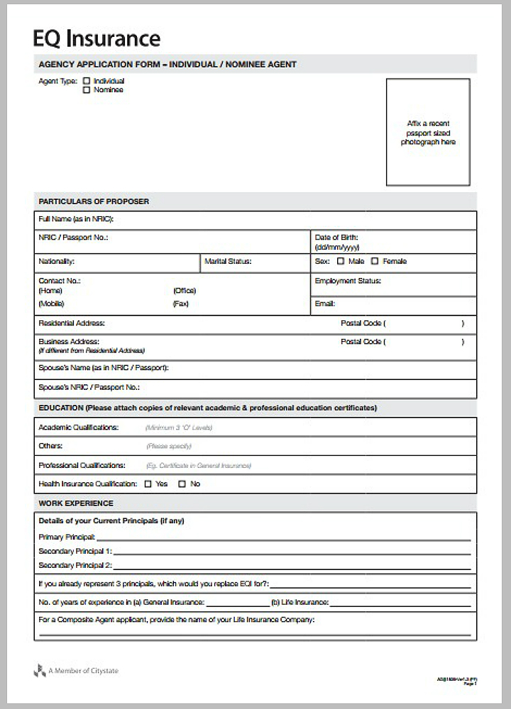 8+ Agency Application Form Templates - PSD