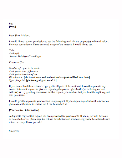 23+ Permission Request Letter - Pdf