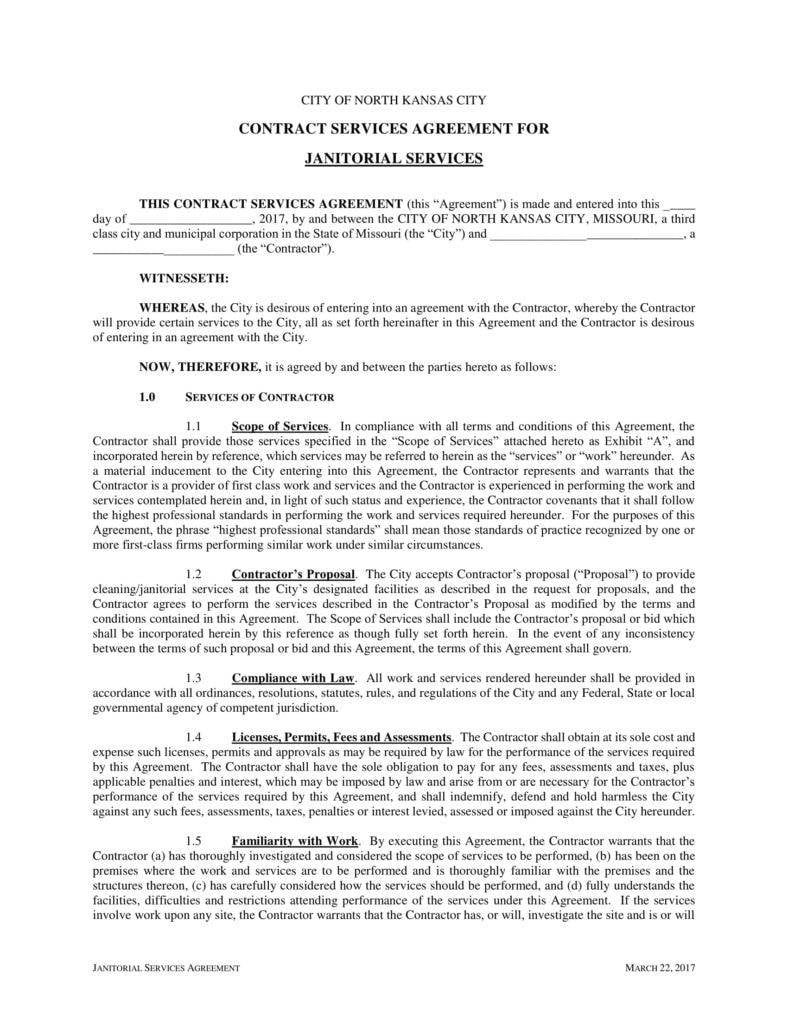 janitorial contract for services proposal 01 788x1020