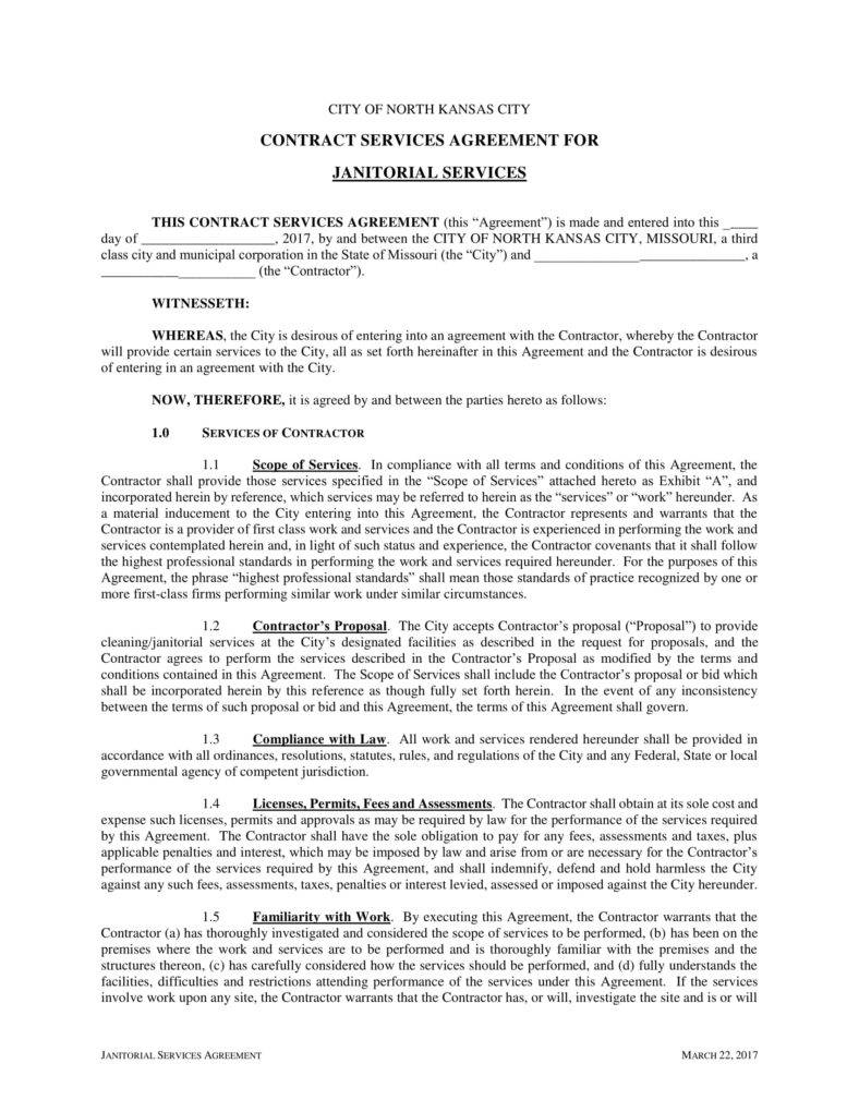 7 Janitorial Services Proposal Templates Pdf Word 6255