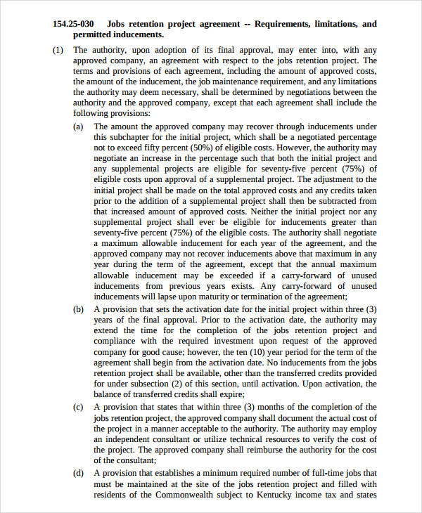 12+ Retention Agreement Templates - PDF, DOC