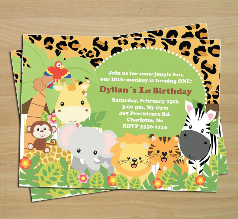 14 Animal Themed Invitation Designs Templates PSD AI