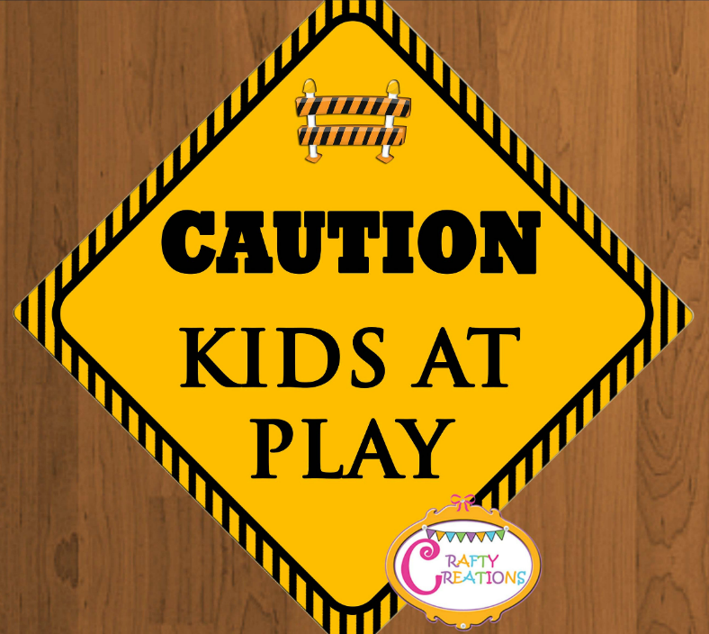 Kids At Play Caution Signage Template
