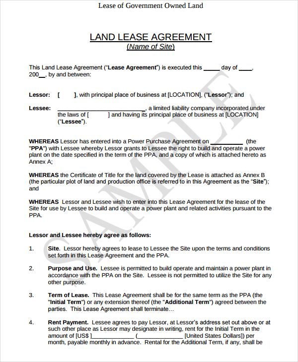 12-ground-lease-agreement-templates