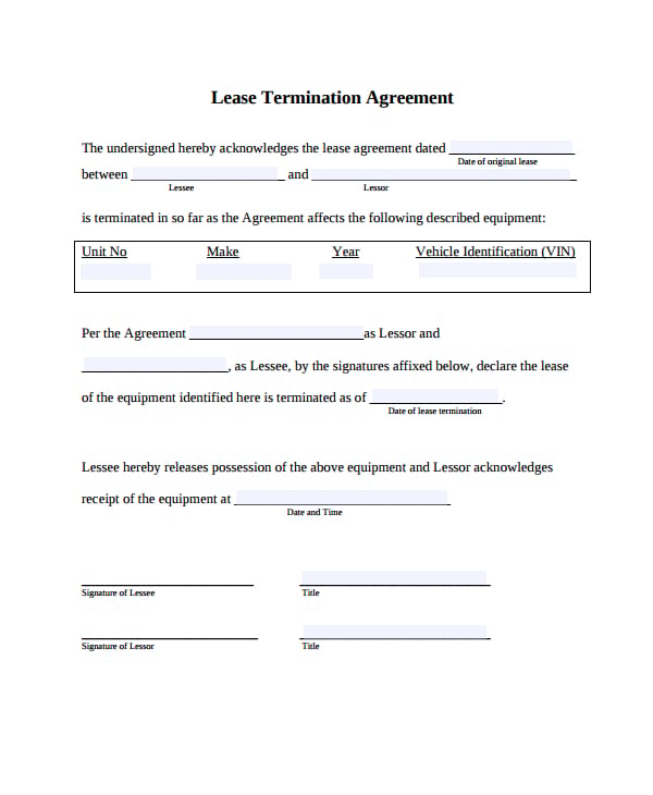 10 Termination Agreement Templates - Pdf Doc Free Premium Templates