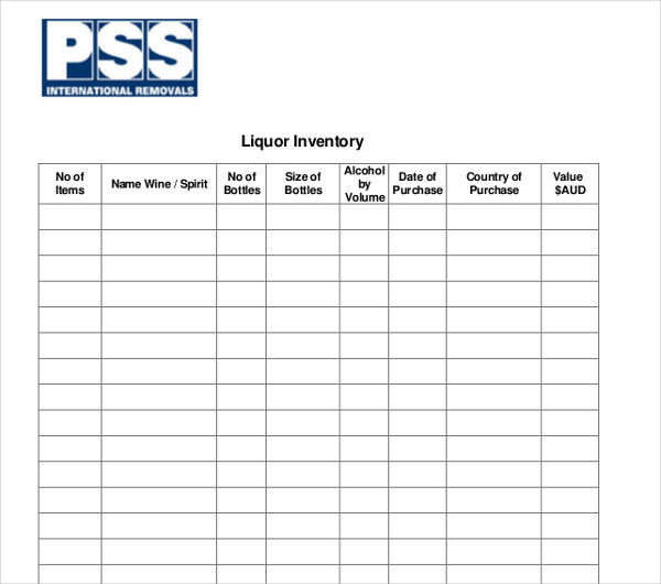 10+ Liquor Inventory Templates - PDF, DOC, Xls