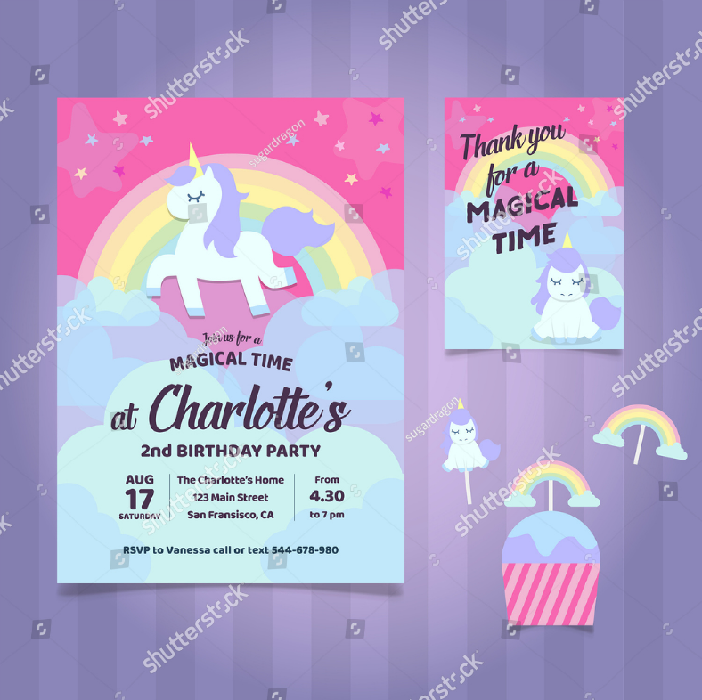 magical unicorn birthday invitation format 788x