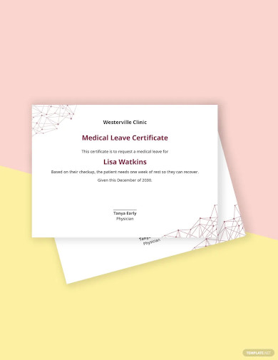 medical leave certificate