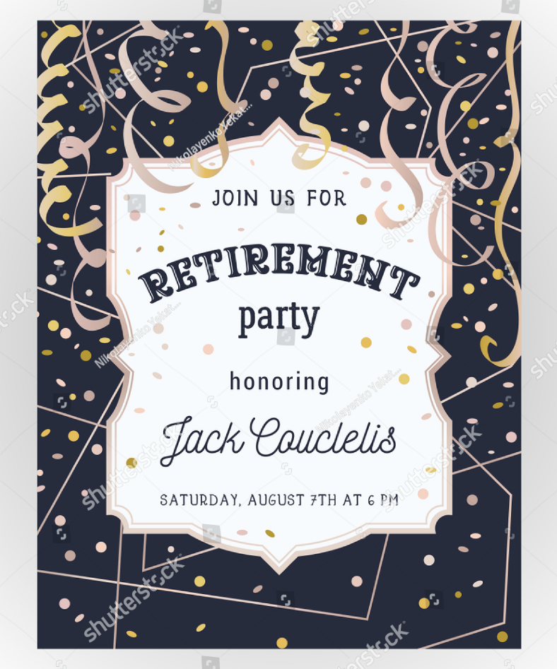 minimalist retirement party invitation template 788x