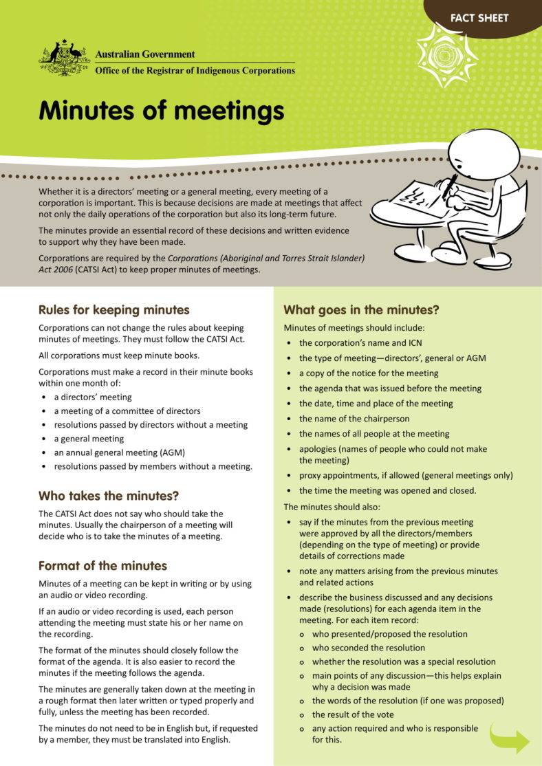 7+ Corporate Minutes of a Meeting Templates Word, PDF, Google Docs