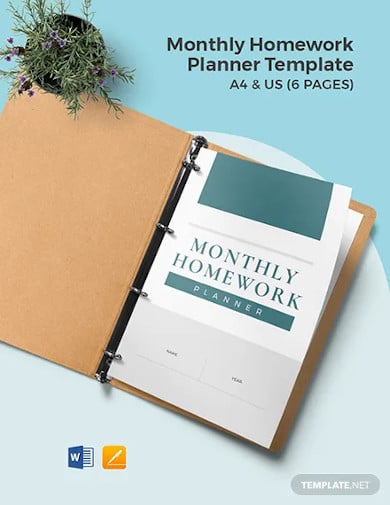 monthly-homework-planner-template