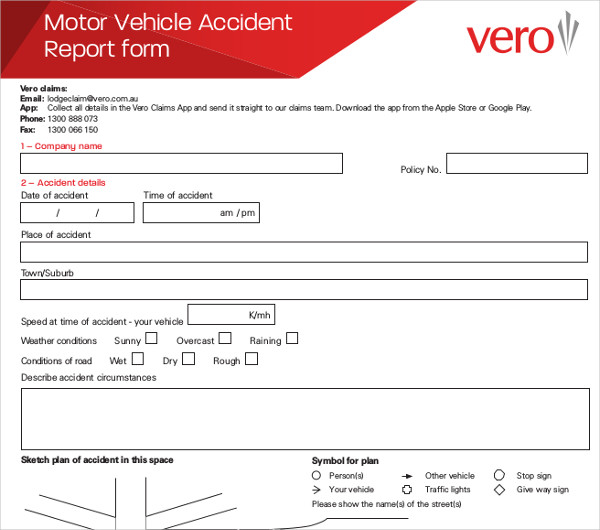 motor vehicle accident report