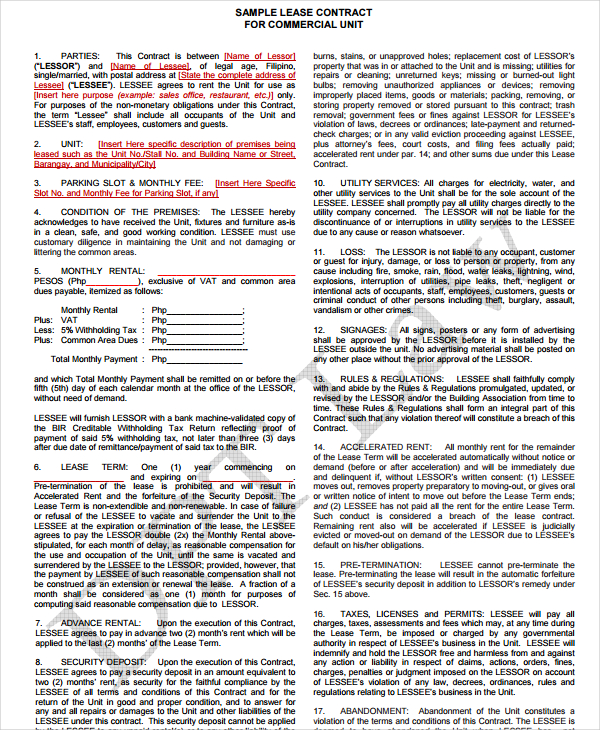 13+ Lease Agreement Templates for Restaurant, Cafe & Bakery PDF, Word