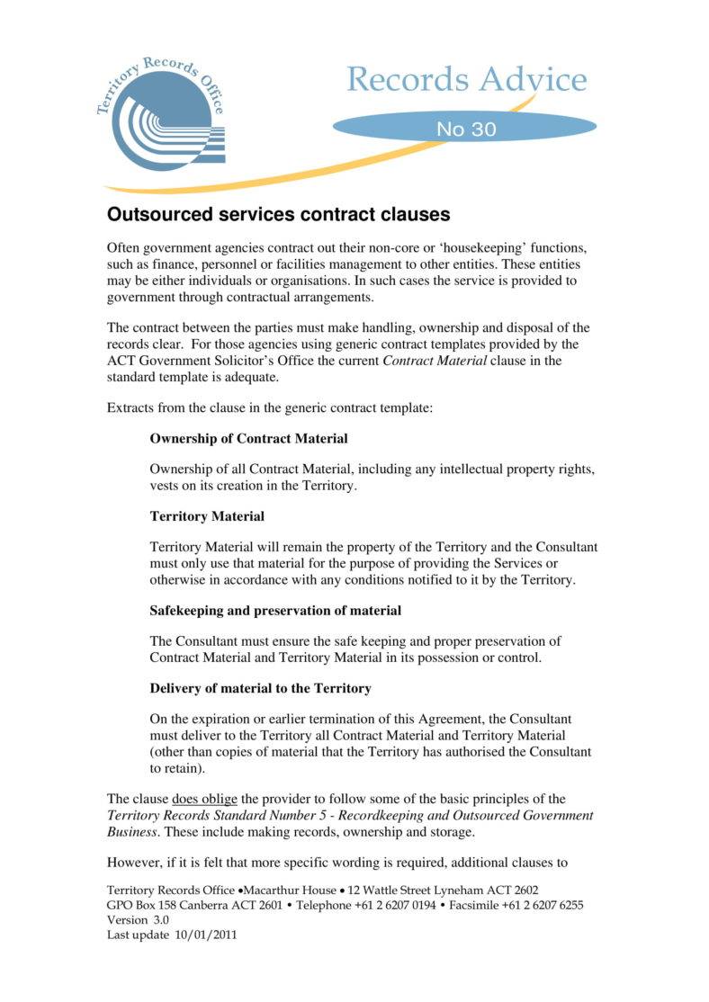 7+ Outsourcing Services Contract Templates PDF, Word, Google Docs
