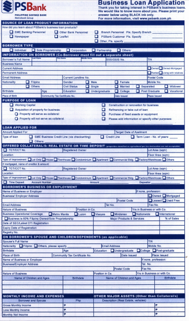 12+ Business Loan Application Form Templates - PDF