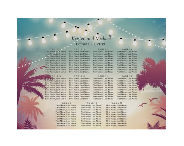 palm beach seating chart template