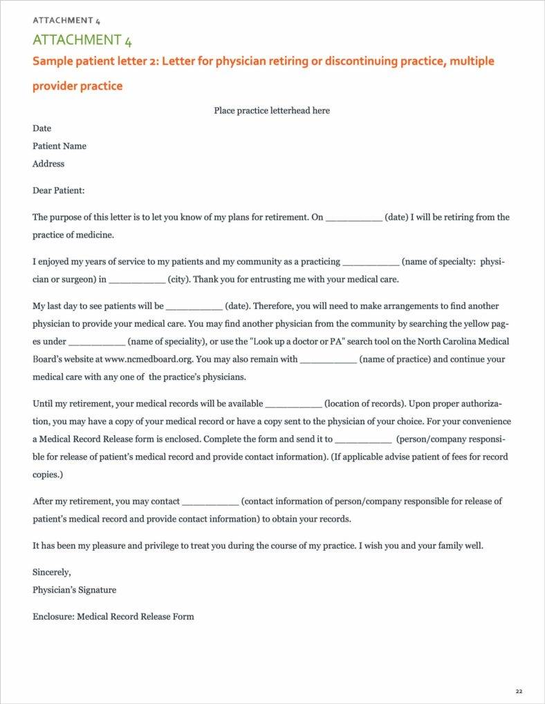 2+ Physician Retirement Letter Templates   PDF