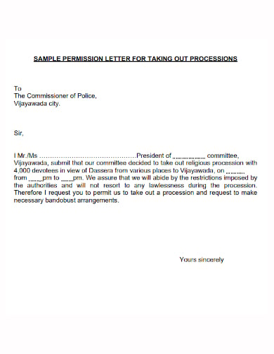 police-commissioner-permission-request-letter