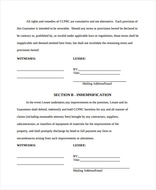printable restaurant lease agreement