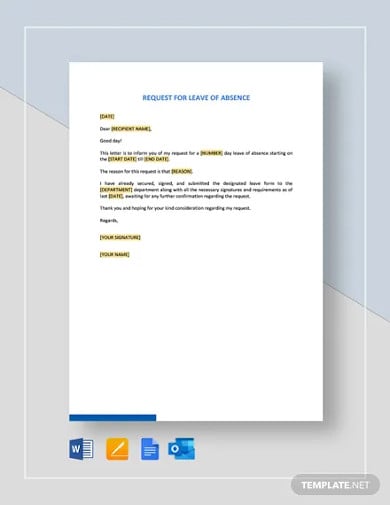 request for leave of absence template