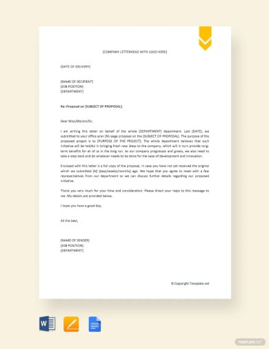 request letter for approval of proposal template