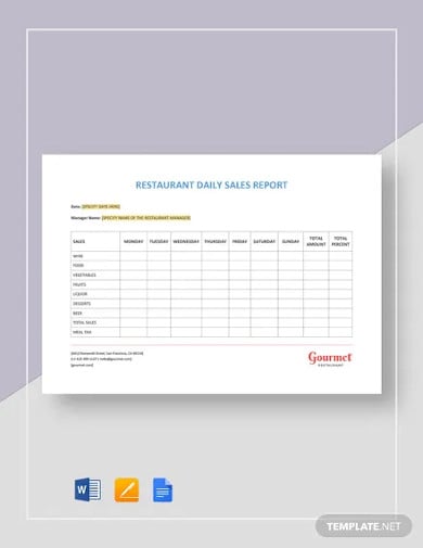 restaurant-daily-sales-report-template