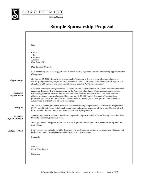 sample club solicitation letter to sponsors