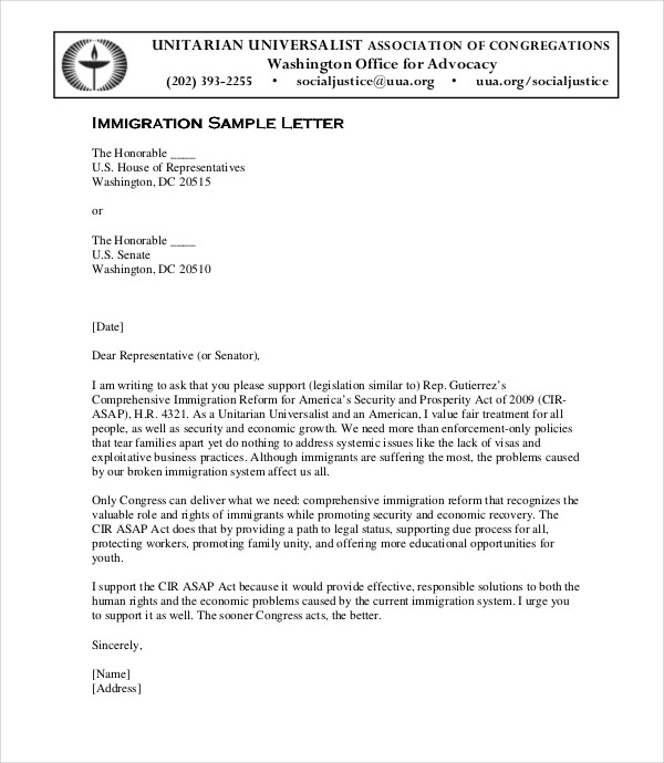 Support Letter For Immigration | Newatvs.Info