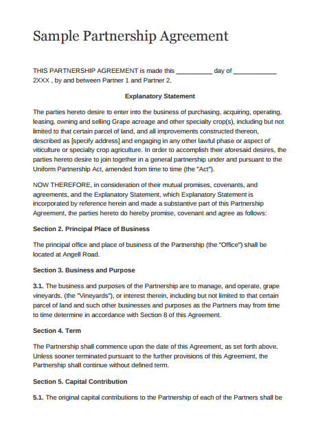 11+ Simple Business Agreement Templates - PDF | Free & Premium Templates