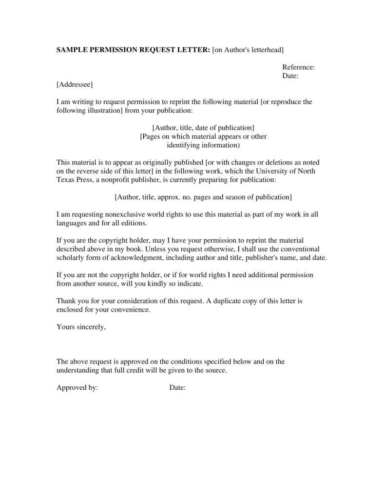 Work Permit Permission Request Letter Sample - sample