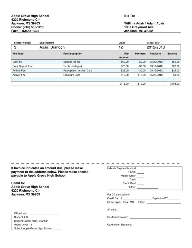 College Tuition Receipt Template Receipt Templates