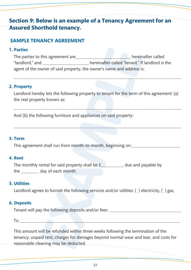 tenancy agreement letter template uk hq printable documents