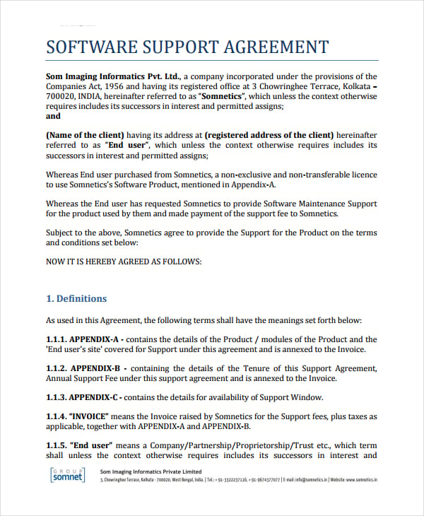 software support agreement 