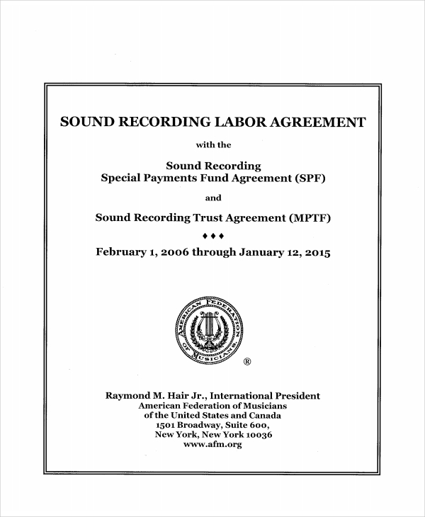 10+ Music Agreement Templates PDF, DOC