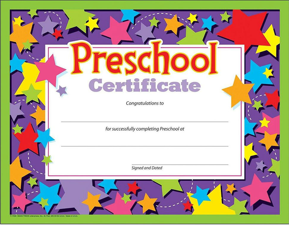 18+ Preschool Certificate Templates - PDF | Free & Premium Templates