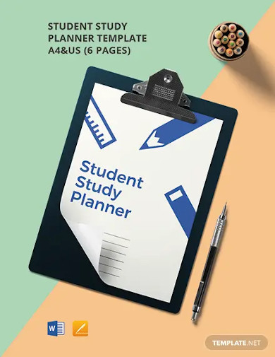 student study planner template