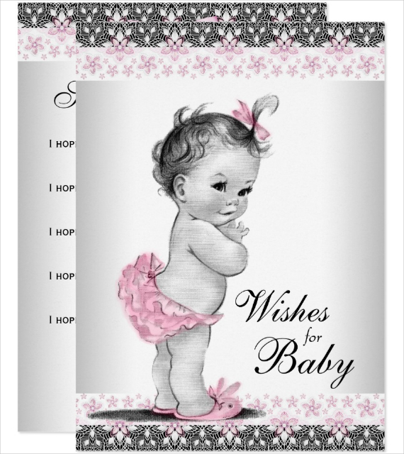 5 Baby Wishes Card Designs Templates PSD AI