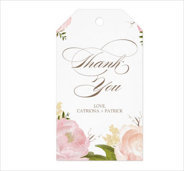 watercolor flowers printable hang tag template