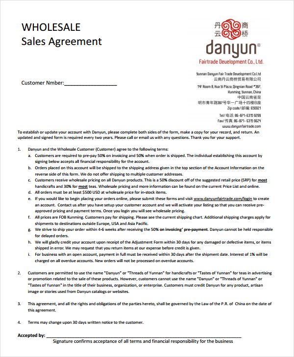 27+ Wholesale Agreement Templates - PDF, Word, Apple Pages, Google Docs